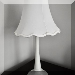 D26. White metal touch lamp. 20”h - $32 